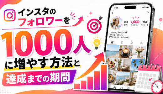 インスタのフォロワーを1000人に増やす方法と達成までの期間